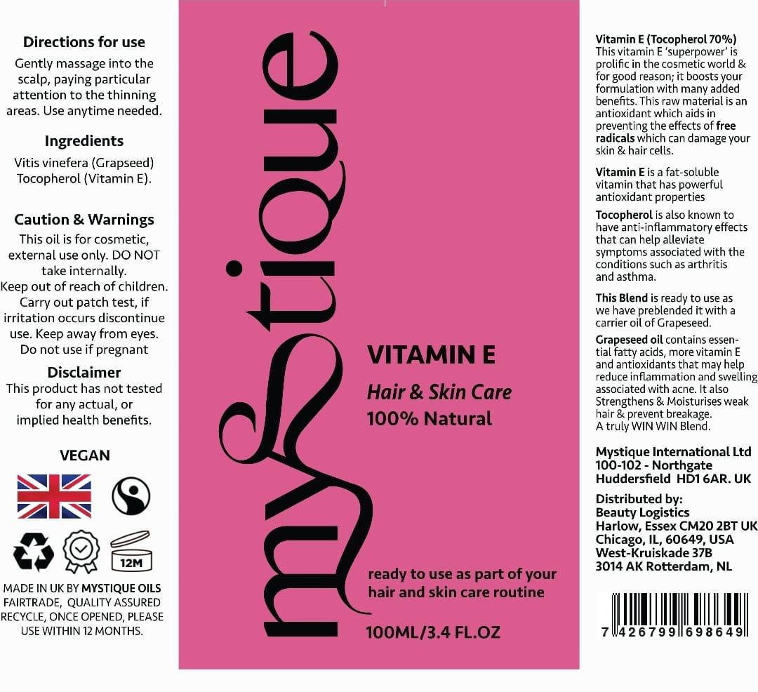 Vitamin E Hair And Skin Care Oil